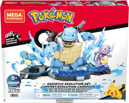 MEGA BLOKS - Pokemon: Squirtle Evolution Set, Set Giocattolo da Costruzione 379 Pezzi [Nuovo a - Foto 9 di 9