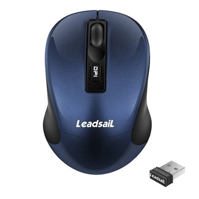LeadsaiL Wireless Slim Cordless Mouse, 2.4G USB Optical Mouse with 4 Buttons,...