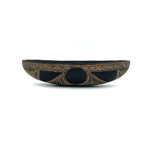 Vintage Pacific Islands Hand Carved Wooden Feast Oval Bowl Large 39cm - Picture 1 of 14