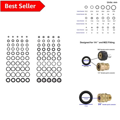 #ad #ad NBR Rubber O Rings Kit for Pressure Washer Accessories 100 Pieces $18.99