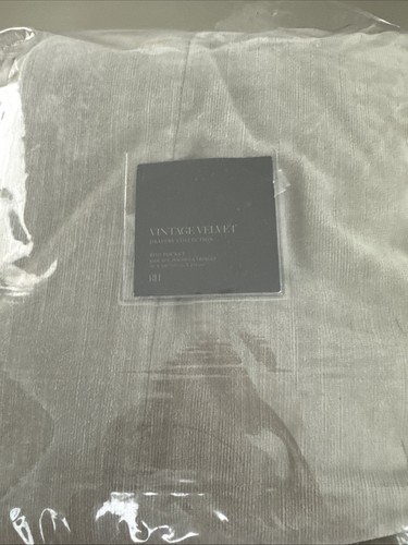 Restoration Hardware RH VINTAGE VELVET DRAPERY ROD-POCKET 50x108” Taupe - Single - Picture 1 of 7