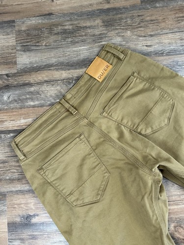 Du/er Duer Pants Men's 34x30 N2X Relaxed Taper Jeans Khaki Brown Stretch Hike - Picture 13 of 17