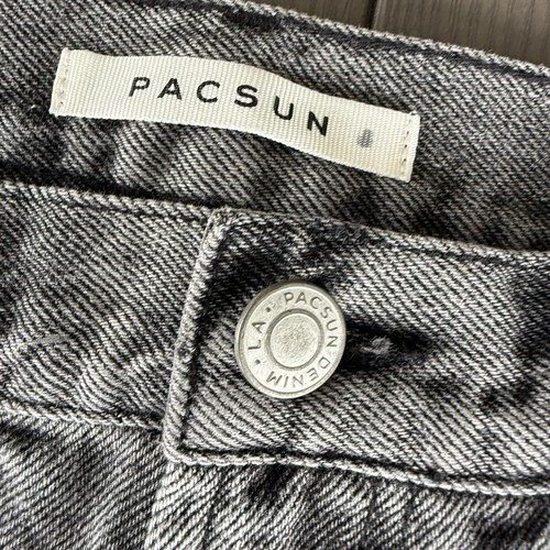 Pantalones de mezclilla PacSun holgados plisados para hombre 32x28 gris claro lavado cónicos - Imagen 8 de 14