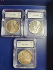 Lot Of 3 1923 Peace Silver Dollar ICG MS64, MS63, & MS62