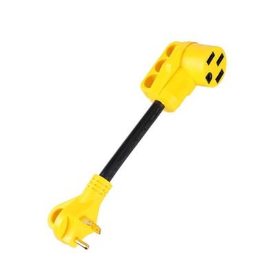Facon 12Inch RV Power Cord - 30Amp Male to 50Amp Female, 12Inch, Yellow 