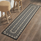 Custom House Black Tan Jacquard Indoor/Outdoor Rug/Runner Rect 22x96 VHC Brands
