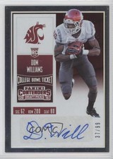 2016 Contenders Draft Picks College Bowl Ticket 37/99 Dom Williams #314 Auto 0b2