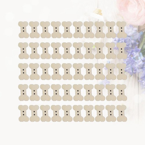 100pcs Bone Shape Buttons DIY Two Holes Buttons Wooden DIY Handcraft Accessary - Picture 7 of 11