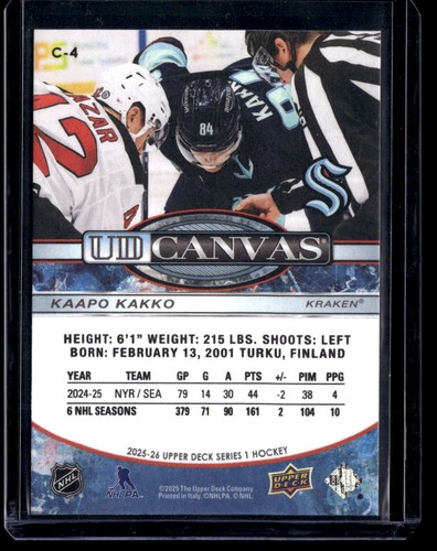 2025-26 Upper Deck SERIES 1 HOCKEY - UD Canvas "C-1 to C-120" - *You Pick* NM - Picture 7 of 205