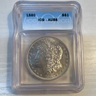 Morgan Dollar 1880 ICG AU58 Silver $1 Philadelphia Circulated KM#110