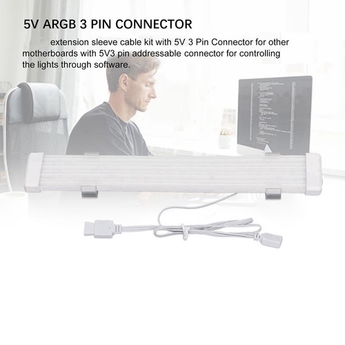 Rallonge d'alimentation RGB, Rallonge d'alimentation ARGB, 5 V, 3 broches, RG1131 - Photo 2/9