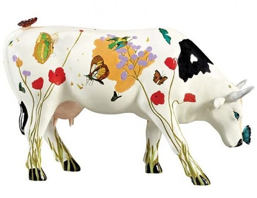 Cowparade  Ramona mit Schmetterlingen cow Kuh  2 kg  46747 Figur Skulptur- 19922 - Picture 1 of 4
