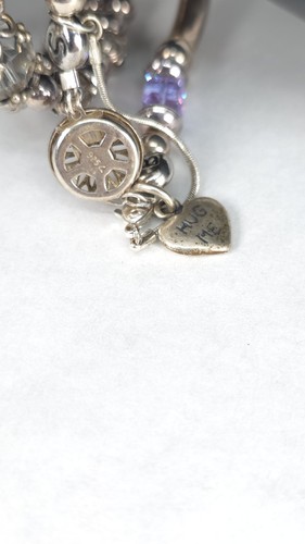 Reloj Geneva SS vintage con correa de plata de ley .925 y pulsera con dije de cristal - Imagen 9 de 19