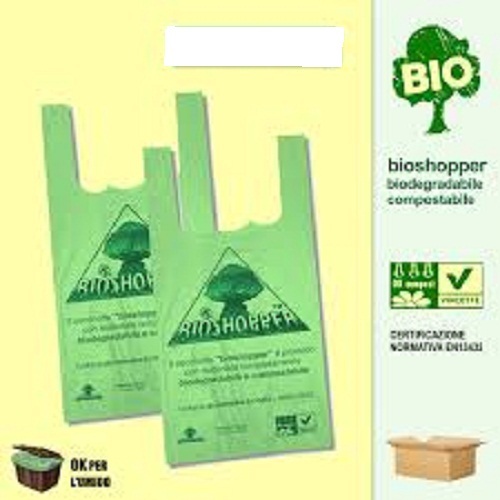 SHOPPER BIO COMPOSTABILE A NORMA EN13432 MISURA MEDIA 30X53 KG. 4 - Foto 1 di 1