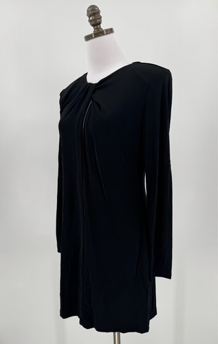 Anine Bing Black Amaya Keyhole Dress Long Sleeve Stretch Sz M - Picture 3 of 7