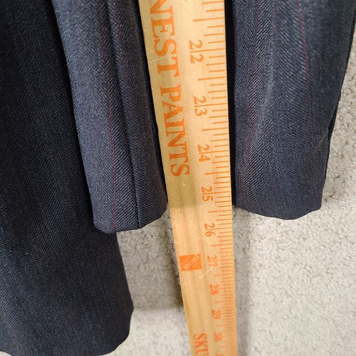 Vintage Givenchy Jacket Mens 44L Gray Red Blue Striped Blazer Wool 2 Button Coat - Picture 13 of 14