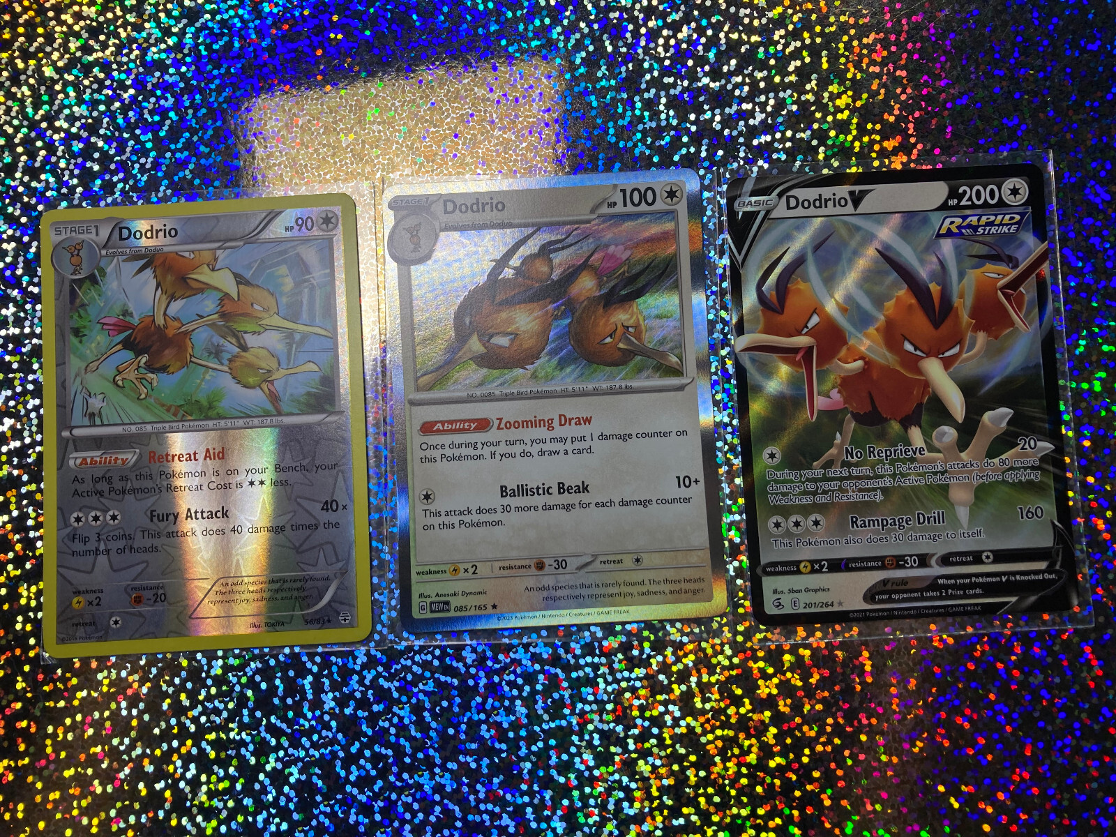 Pokemon TCG Dodrio: Generations Reverse Holo 56/83; Fusion Strike 201/264 V