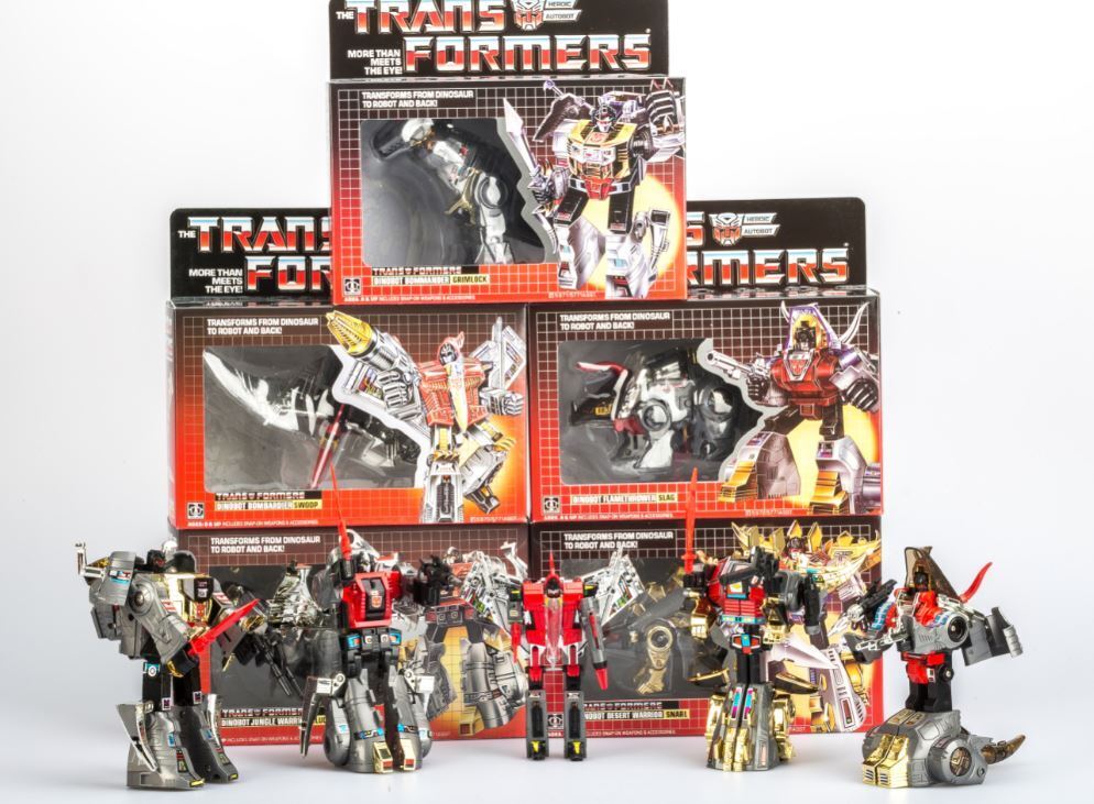 New Transformers G1 Dinobots Grimlock Swoop Slag Sludge Snarl Box Set
