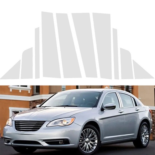 For Chrysler 200 4-Door 2011-2014 Door Window Pillar Posts Cover Trim Silvery - Picture 4 of 12