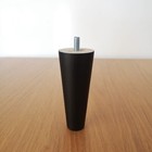 Wooden straight leg 105 - black matt - armchair, bed, sofa