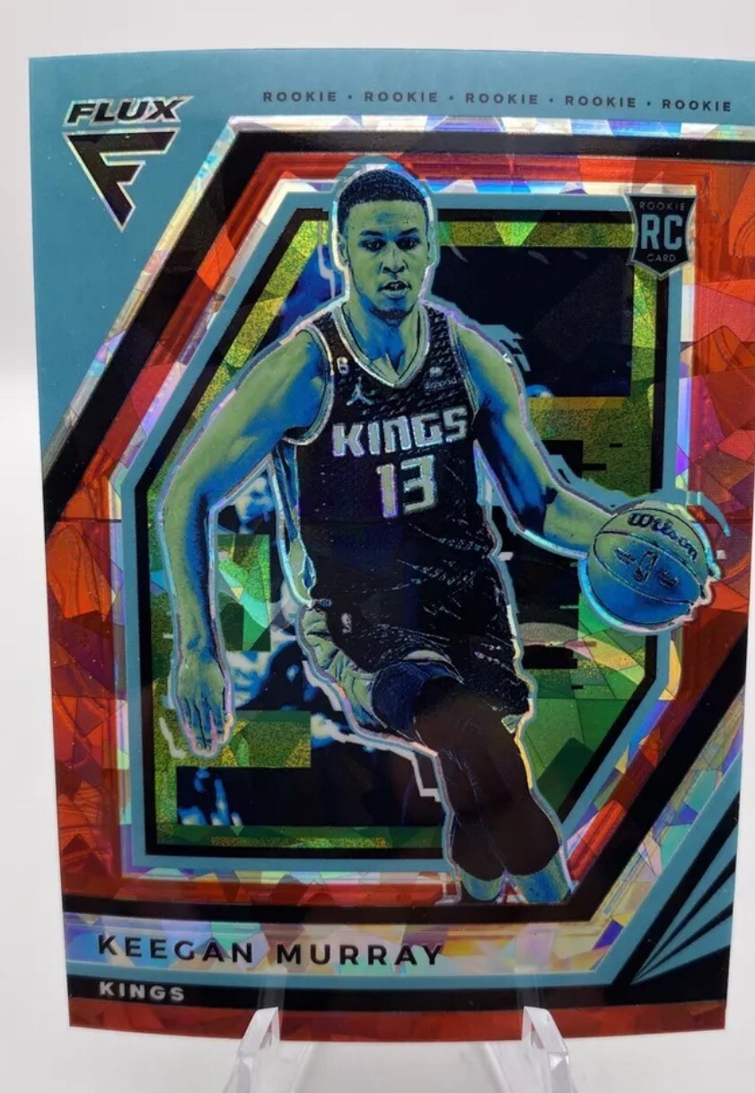 2022-23 Panini Flux Keegan Murray Red Cracked Ice Prizm Rookie RC #228 Kings SP