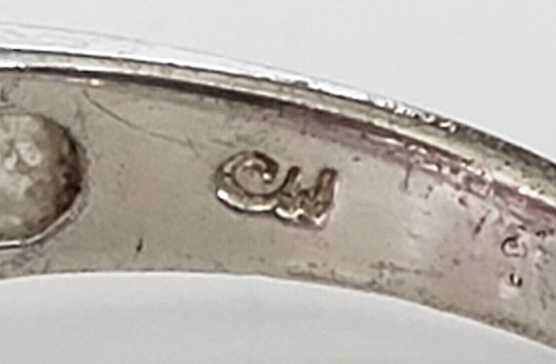 Vintage Charles Winston rosa & klar CZ Zirkonia Cocktail silberfarben Ring Größe 6,5 - Bild 9 von 9