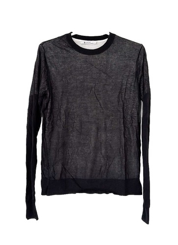 T BY ALEXANDER WANG shirt size XS black layered longsleeve