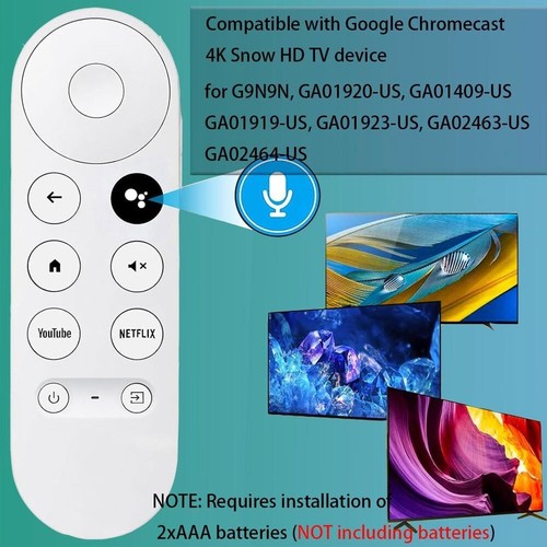 Voice Remote for Google Chromecast TV 4k Replace G9n9n Bluetooth Remote Control - Picture 6 of 9