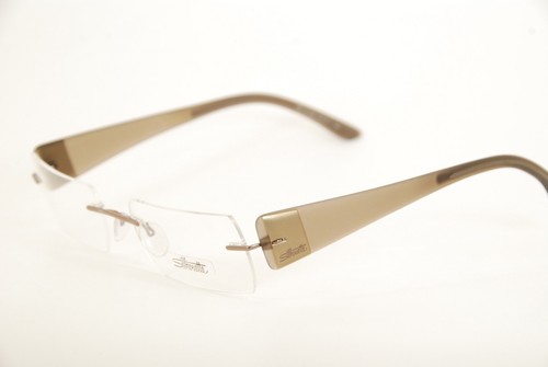 Neu Authentisch Silhouette 7597 40 6052 Matt Braun 54mm Randlos Brille RX - Bild 1 von 7