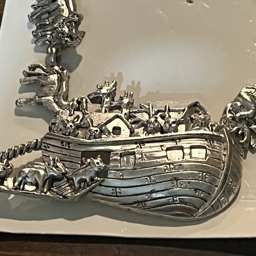 "NUEVO COLLAR VINTAGE 1995 BG BERGDORF GOODMAN 17"" NOAH ARK CON Pendientes a Juego" - Imagen 2 de 16