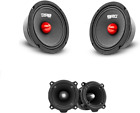 Car Speakers Bundle - 2X 6.5 Midrange Loudspeakers with Bullet and 2X 3 Super Bu