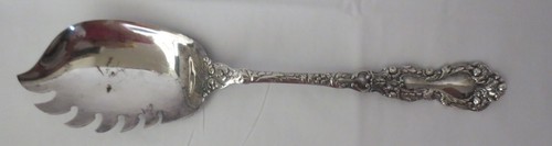 GORHAM CHRYSANTHEMUM MACARONI SERVER 10 1/2" Electroplated - Picture 2 of 8
