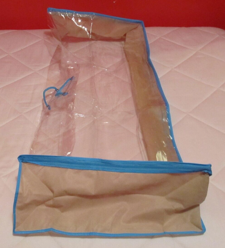 2 Under-bed Clear Plastic Zippered Storage Bags 42"long x 18"wide (#2213) - Picture 3 of 14