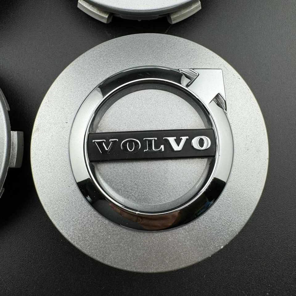 Set Of 4 VOLVO XC90 XC60 XC40 S60 S90 CENTER CAPS p/n 31471435 2012-24 SILVER - Image 4 of 4