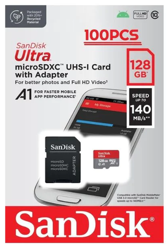SANDISK Micro SD Card 32GB 64GB 128 GB + Adapter for GoPro, Dash Cam, Drone - Picture 5 of 7
