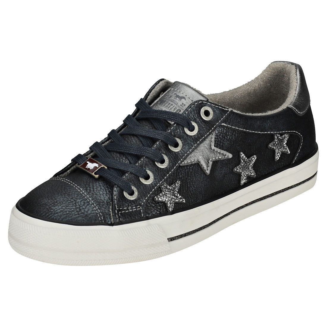 Mustang Lace-up With 6 Eyelets Low Top Damenschuhe Navy Sintetico Schuhe da Ginnastica Mustang Lace-up With 6 Eyelets Low Top Damenschuhe Navy Sintetico Schuhe da Ginnastica