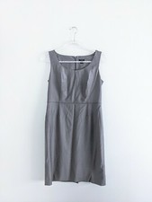 Ann Taylor Virgin Wool Gray Sheath Career Dress Size 8