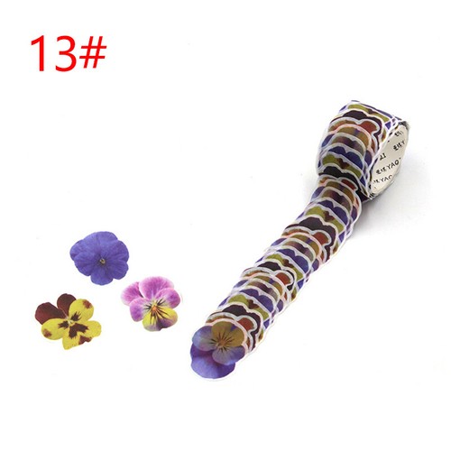 200PCS/Roll Flower Petal Washi Tape Masking Scrapbook Sticker Sticky Paper Craft - Picture 24 of 26