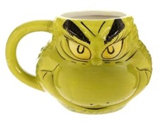 Dr. Seuss The Grinch Who Stole Christmas 3D Sculpted 18 oz Ceramic Mug Cup