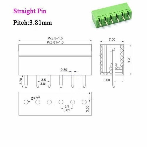 2Pin-16Pin 3.81mm / 5.08mm KF2EDG PCB Terminal Block Screw Connector Male&Female - Picture 6 of 52