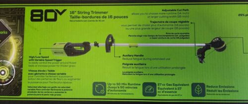 Greenworks PRO 16-Inch 80V Cordless String Trimmer, (Tool Only) New!!! ST80L00 - Picture 7 of 10