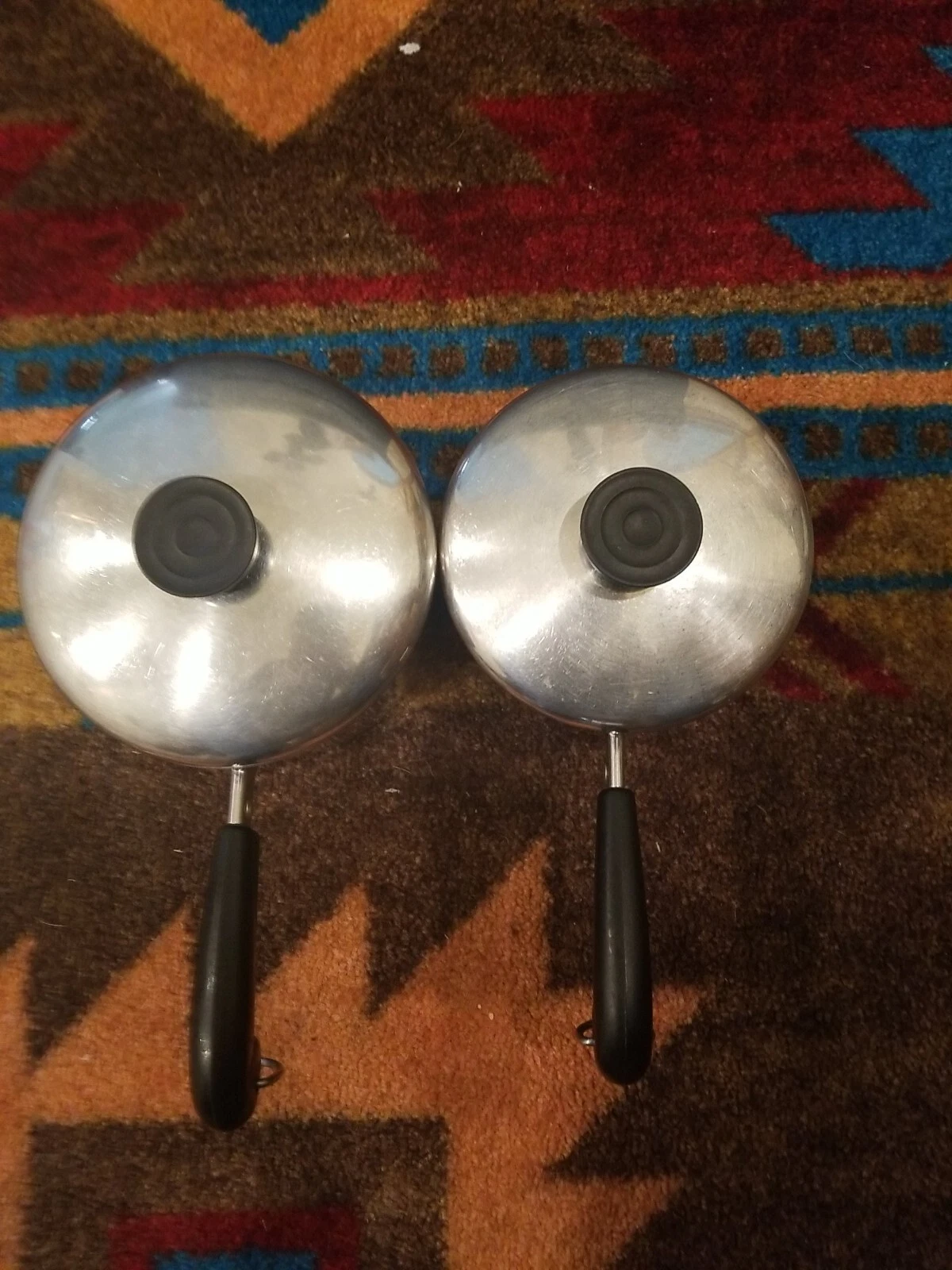 1801 Revere Ware 1-1/2 & 2 QT Sauce Pan Pot w/Lid USA (SET OF 2)