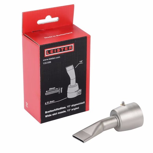 Leister Wide Slot Nozzle (ø 31.5) 20 x 2 mm, 15° angled - 122.836 - Picture 4 of 4