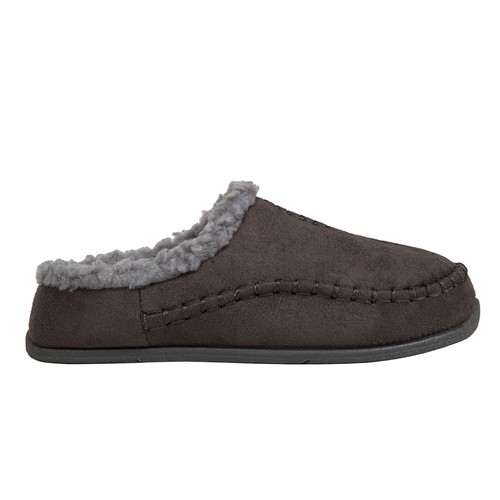Deer Stags Lil Nordic Slippers Kids 13 Charcoal Faux Shearling Moccasin KHD641 - Picture 8 of 12