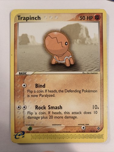 Pokémon TCG - MISCUT THICK PRINT Flygon 15/97 - Vibrava 46/97 stained - Trapinch - Picture 7 of 8