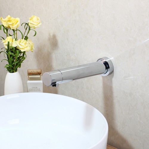 Grifo mezclador cromado de baño grifo automático sensor de mano grifo táctil montado en pared - Imagen 6 de 7