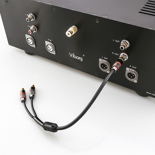 RCA 1 Male to 2 Female Audio Red White RCA Speaker Y-Converter Splitter Adapter - Picture 9 of 10