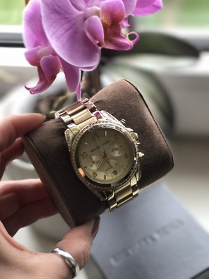 Michael Kors Damenuhr Gold mit Strass MK5166 Original sehr chic