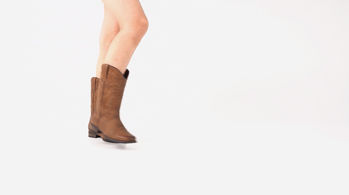 Studs Cowboy Boots for Women Narrow Square Toe Cowgirl Embroidered Western Boots - Video 1 of 1