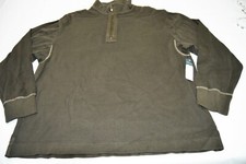 Roundtree  Yorke Casuals Mens Sweater 1/4 Zip Long Sleeve Brown Size XL NWT